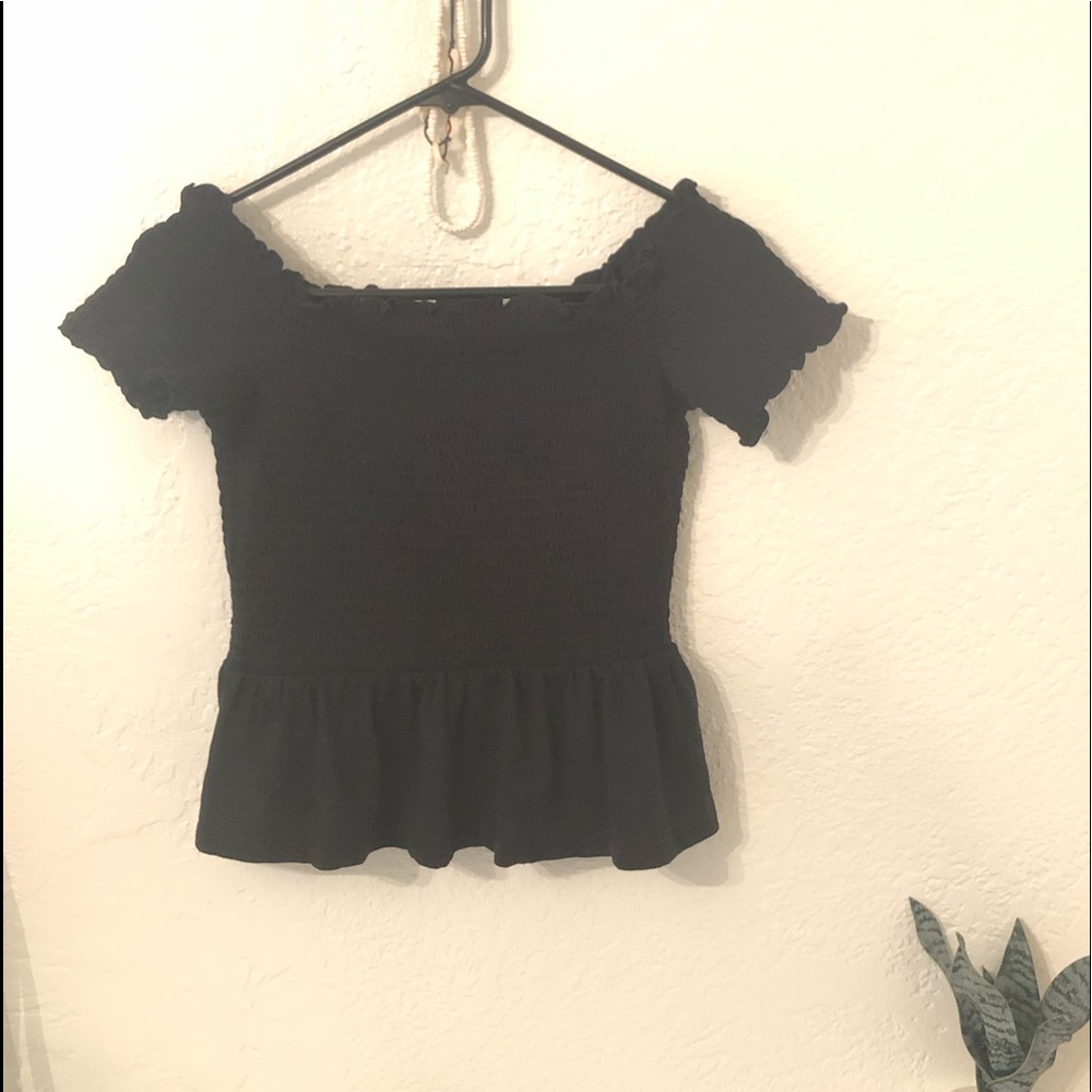 off the shoulder peplum top